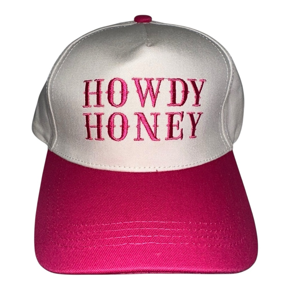 NEW “HOWDY HONEY” Embroidered Pink Cap